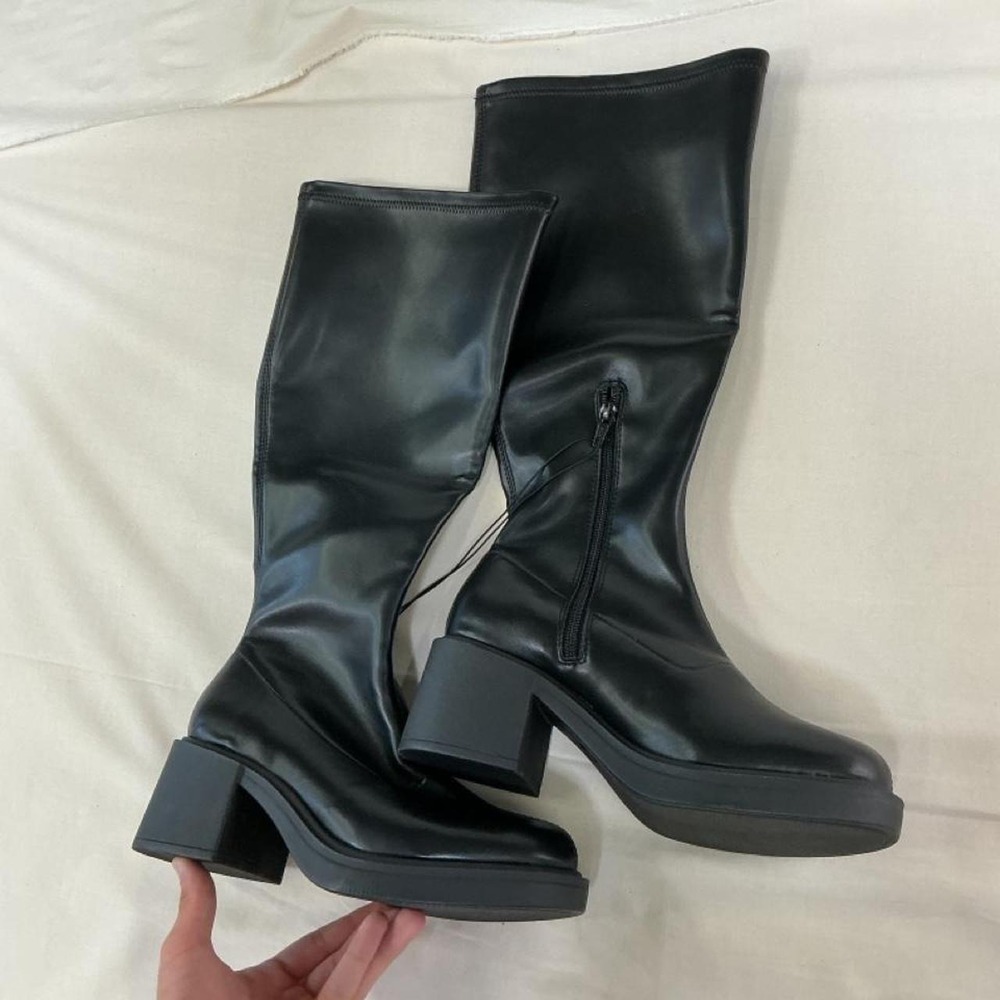 Wild Fable black mid-calf platform boots